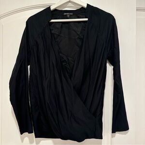 James Peres size 0 blouse black top